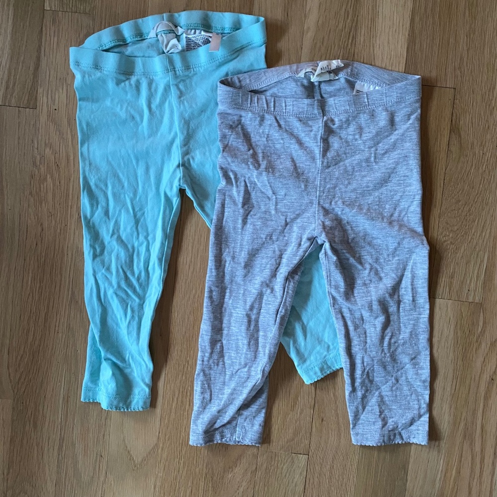 2 Pairs/Lot H&M Leggings Organic Cotton 3-4 years